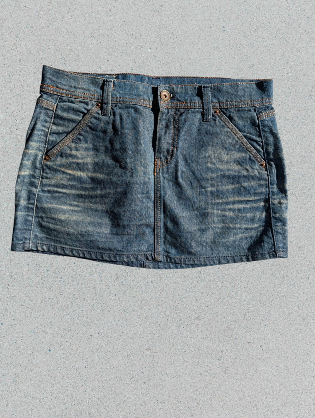 Rare Y2K Denim Minirock von Benetton (Japan Style)