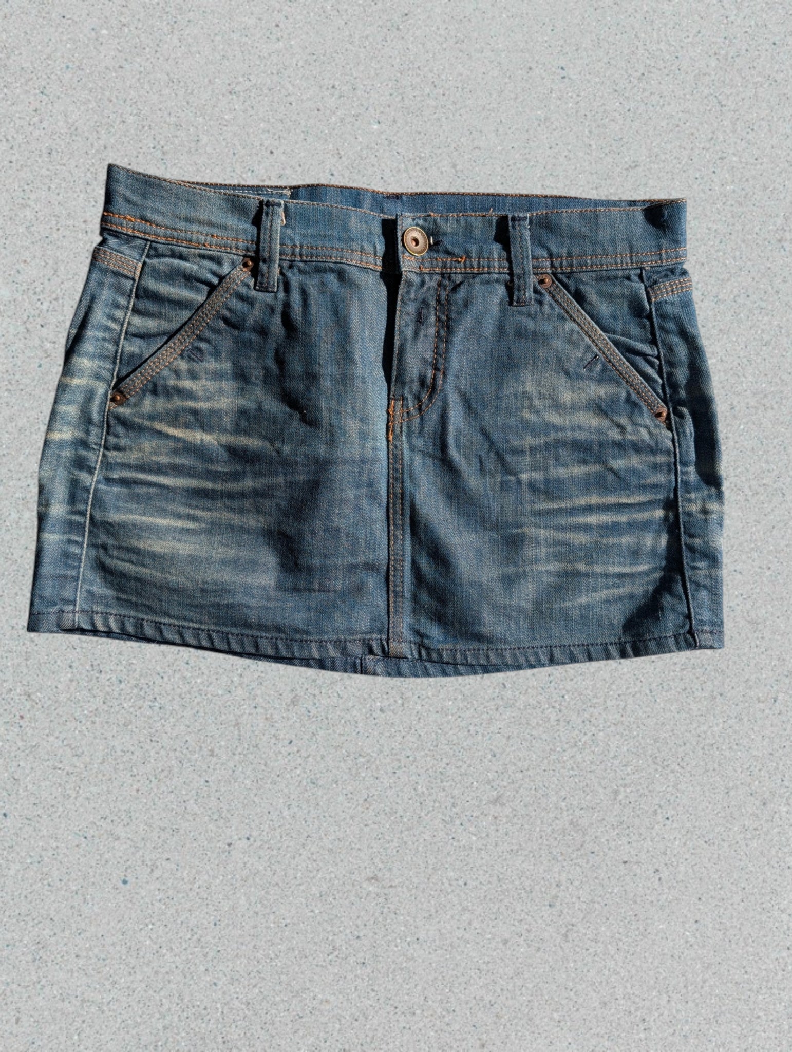 Rare Y2K Denim Minirock von Benetton (Japan Style)