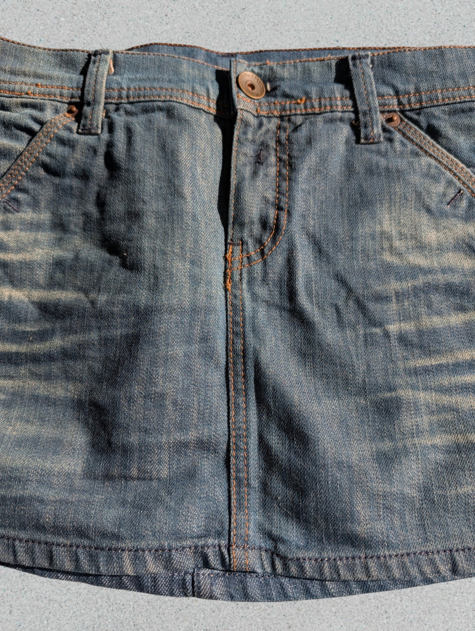 Rare Y2K Denim Minirock von Benetton (Japan Style)
