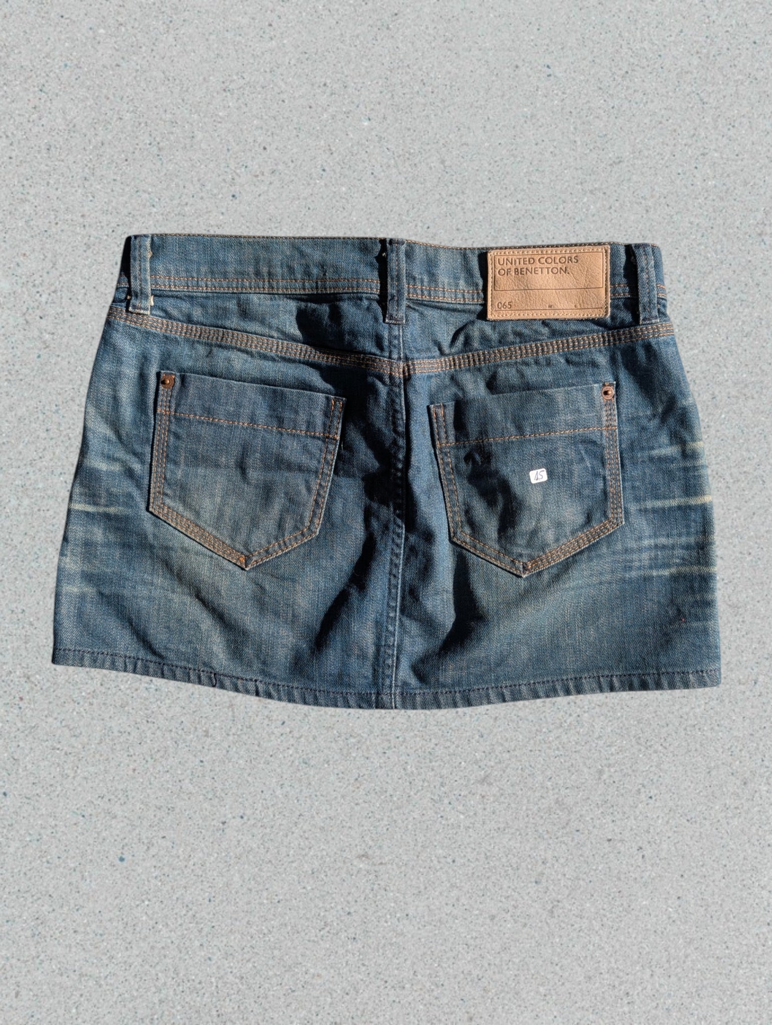 Rare Y2K Denim Minirock von Benetton (Japan Style)