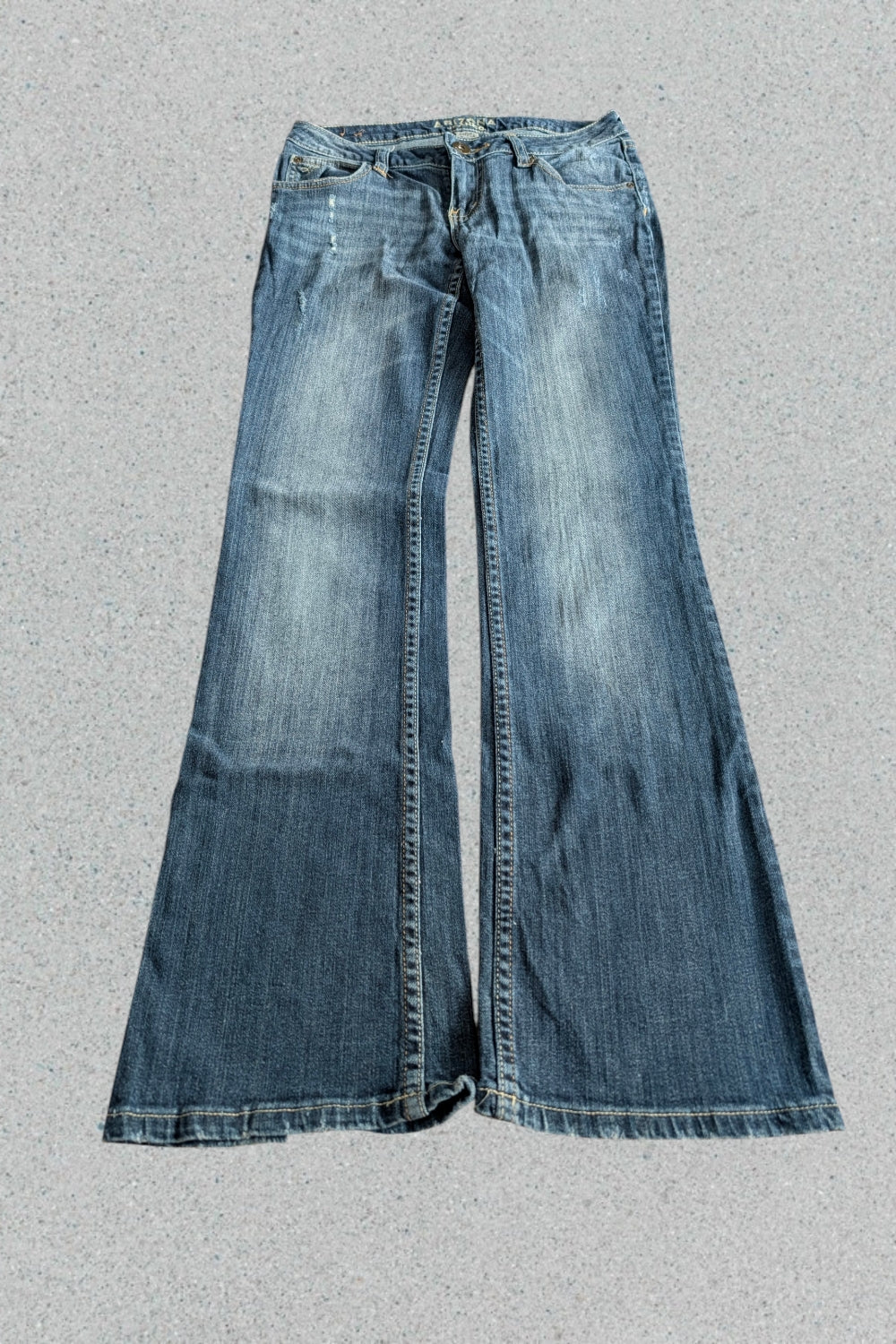 Vintage Japan Style Jeans | Flared Bootcut Y2K | Seltene Waschung