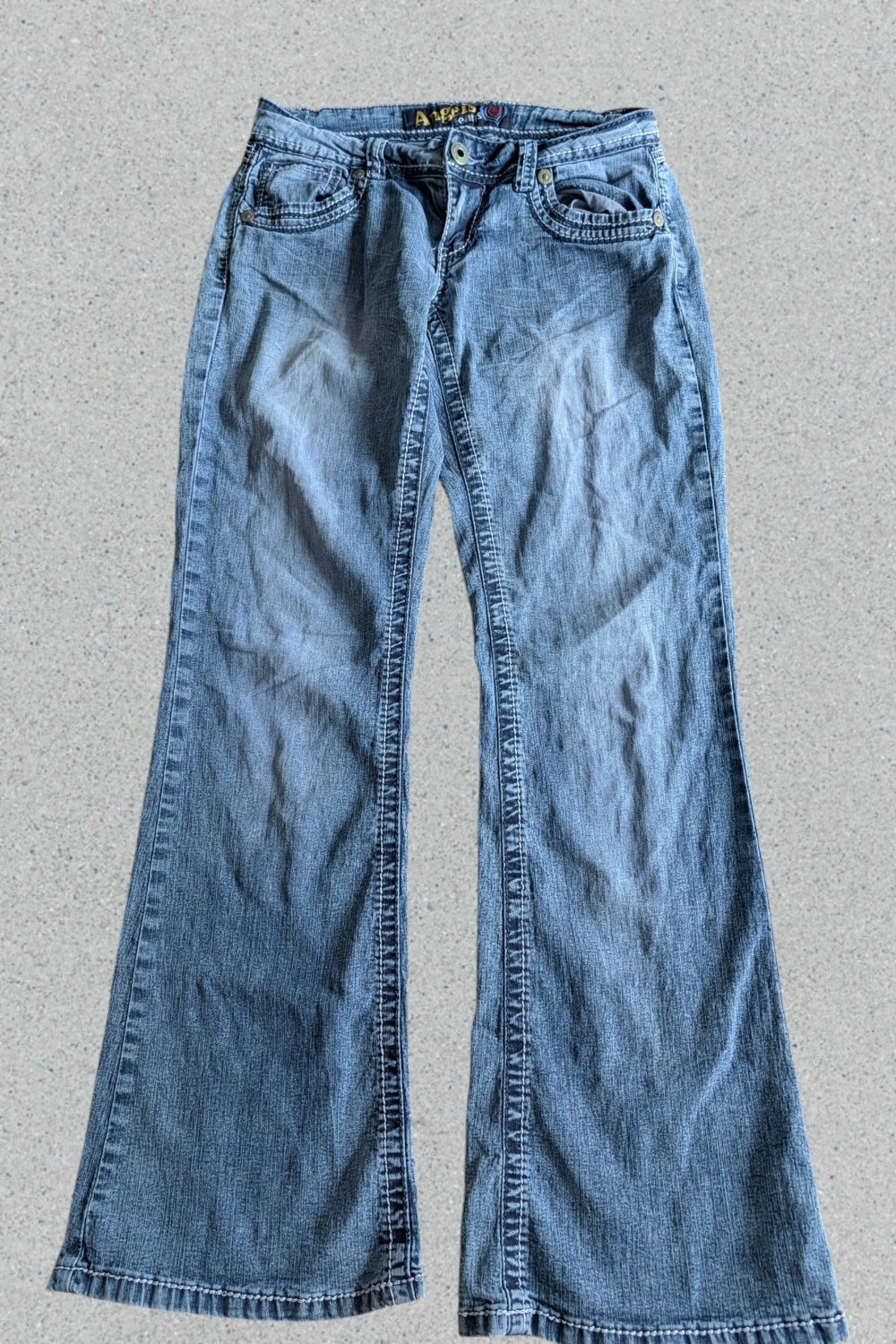 Vintage Schlagjeans Damen • Y2K Flare Jeans Blau • Retro Bootcut