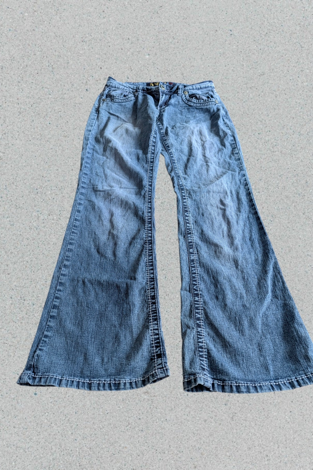 Vintage Schlagjeans Damen • Y2K Flare Jeans Blau • Retro Bootcut