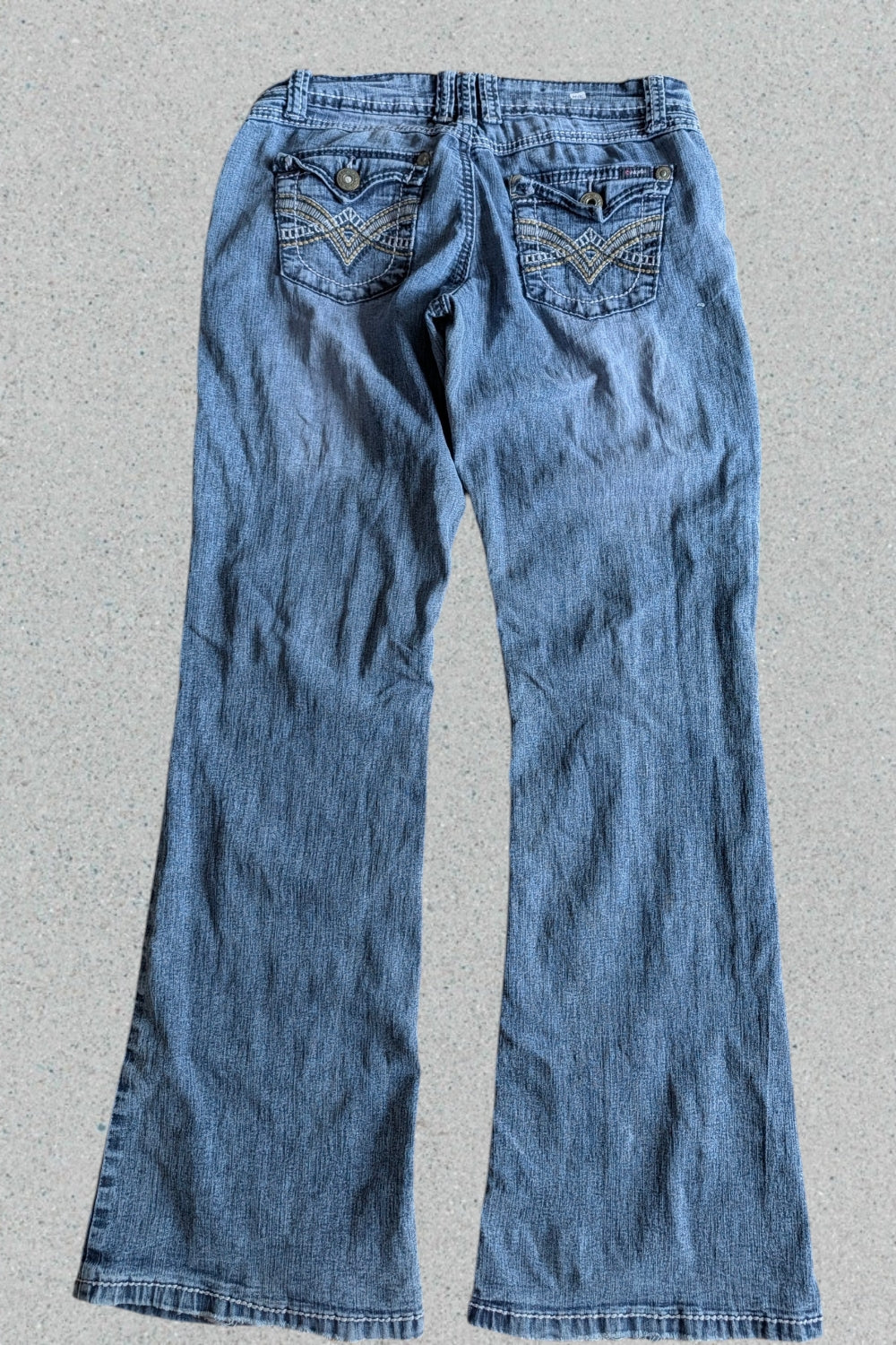 Vintage Schlagjeans Damen • Y2K Flare Jeans Blau • Retro Bootcut