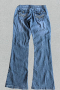 Vintage Schlagjeans Damen • Y2K Flare Jeans Blau • Retro Bootcut