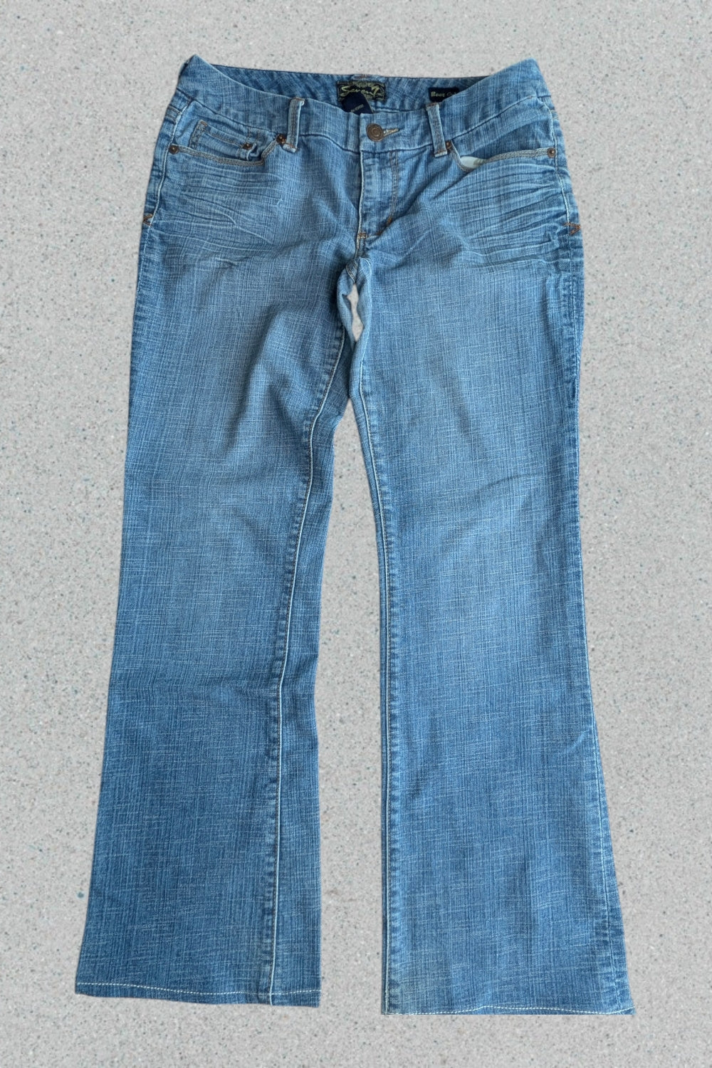 Vintage Y2K Flare Jeans • Schlaghose 70er Style • Medium Wash Denim