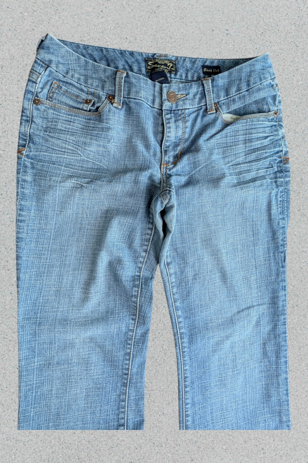 Vintage Y2K Flare Jeans • Schlaghose 70er Style • Medium Wash Denim