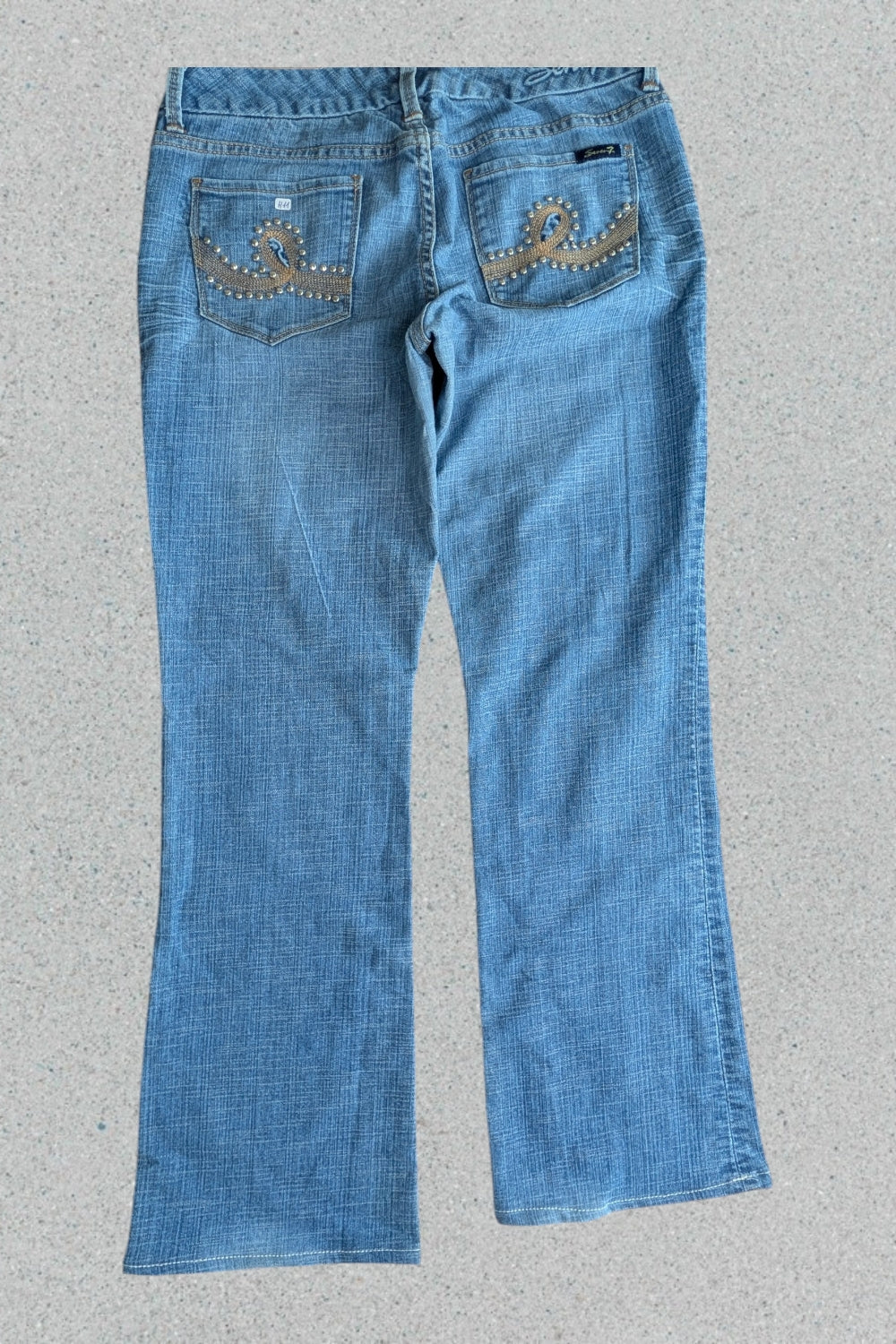 Vintage Y2K Flare Jeans • Schlaghose 70er Style • Medium Wash Denim
