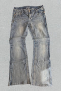 Graue Bootcut Jeans • Y2K Vintage Style • Ausgestellter Schnitt