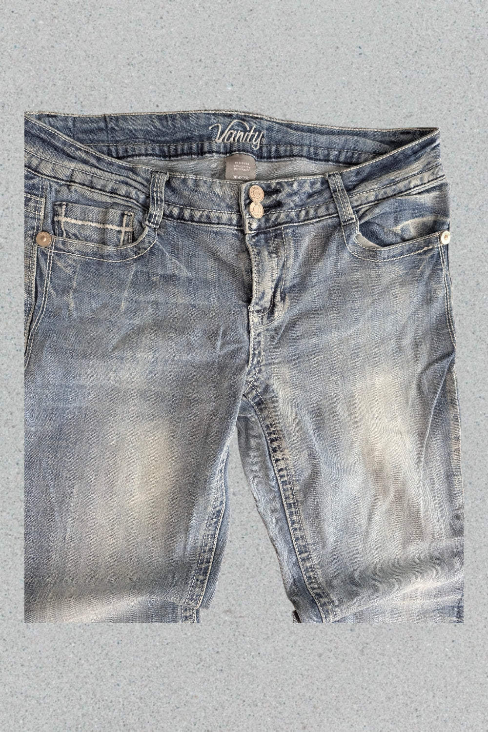 Graue Bootcut Jeans • Y2K Vintage Style • Ausgestellter Schnitt